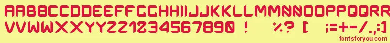 Onemanarmy Font – Red Fonts on Yellow Background