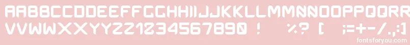 フォントOnemanarmy – ピンクの背景に白い文字