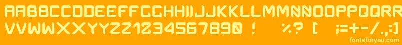 Onemanarmy Font – Yellow Fonts on Orange Background
