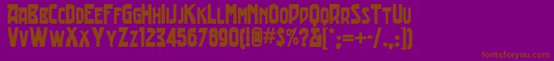 Tradingpostnf Font – Brown Fonts on Purple Background