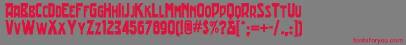 Tradingpostnf Font – Red Fonts on Gray Background