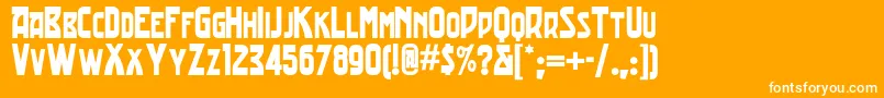 Tradingpostnf Font – White Fonts on Orange Background