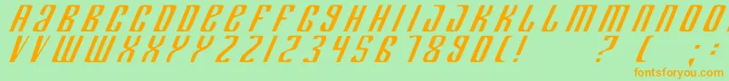 DepartmentK Font – Orange Fonts on Green Background