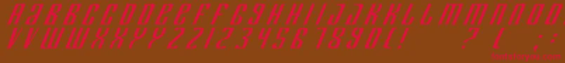 DepartmentK Font – Red Fonts on Brown Background