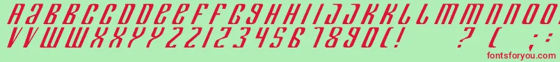 DepartmentK Font – Red Fonts on Green Background