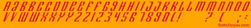 Шрифт DepartmentK – красные шрифты на оранжевом фоне