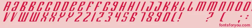 フォントDepartmentK – ピンクの背景に赤い文字