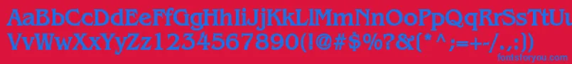 BangleBold Font – Blue Fonts on Red Background