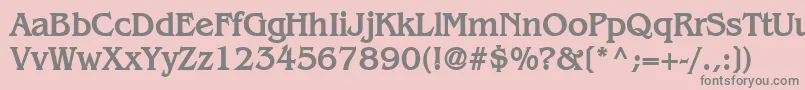 フォントBangleBold – ピンクの背景に灰色の文字