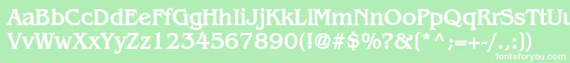 フォントBangleBold – 緑の背景に白い文字