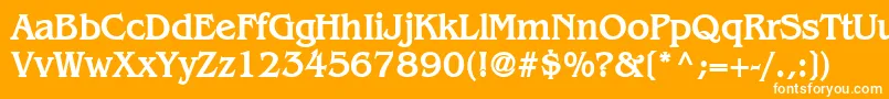 フォントBangleBold – オレンジの背景に白い文字