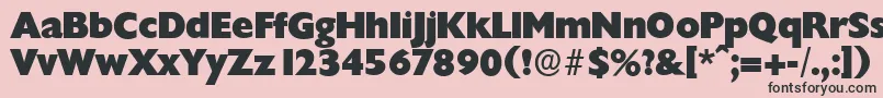 ChantillyserialHeavyRegular-Schriftart – Schwarze Schriften auf rosa Hintergrund