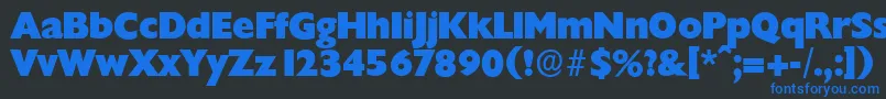 Police ChantillyserialHeavyRegular – polices bleues sur fond noir