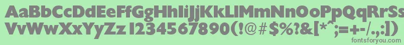 ChantillyserialHeavyRegular Font – Gray Fonts on Green Background