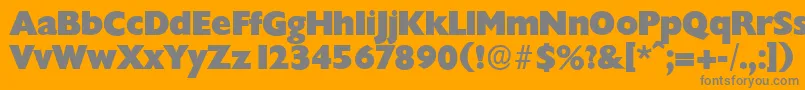 ChantillyserialHeavyRegular Font – Gray Fonts on Orange Background