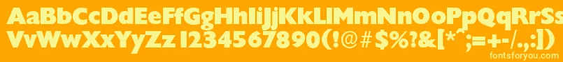 Police ChantillyserialHeavyRegular – polices jaunes sur fond orange