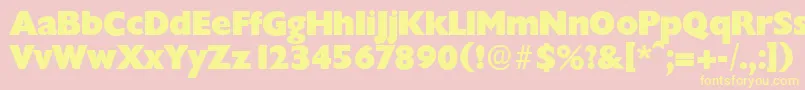 ChantillyserialHeavyRegular Font – Yellow Fonts on Pink Background