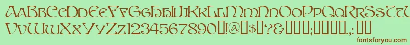 SpriteTM Font – Brown Fonts on Green Background