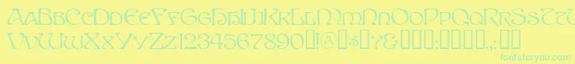 SpriteTM Font – Green Fonts on Yellow Background