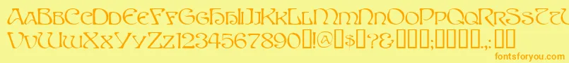 SpriteTM Font – Orange Fonts on Yellow Background