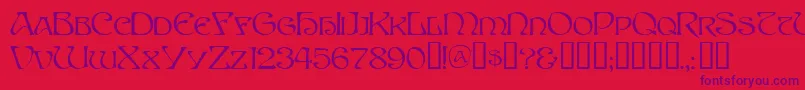 SpriteTM Font – Purple Fonts on Red Background