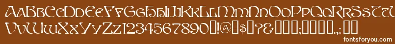 SpriteTM Font – White Fonts on Brown Background