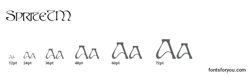 SpriteTM Font Sizes