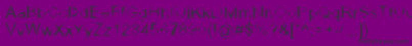 Czcionka Dpcarvedout – czarne czcionki na fioletowym tle