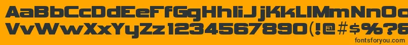 Fonte VipnagorgiallaRegular – fontes pretas em um fundo laranja