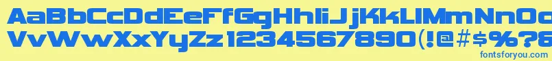 Шрифт VipnagorgiallaRegular – синие шрифты на жёлтом фоне