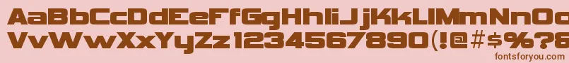 Fonte VipnagorgiallaRegular – fontes marrons em um fundo rosa