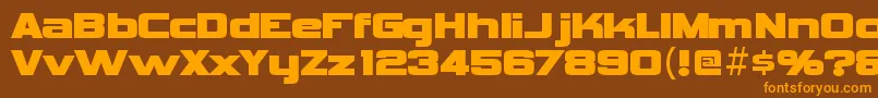 Шрифт VipnagorgiallaRegular – оранжевые шрифты на коричневом фоне