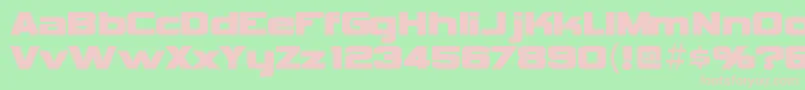 Fonte VipnagorgiallaRegular – fontes rosa em um fundo verde