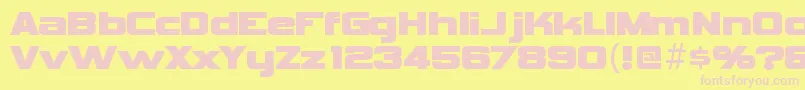 Fonte VipnagorgiallaRegular – fontes rosa em um fundo amarelo