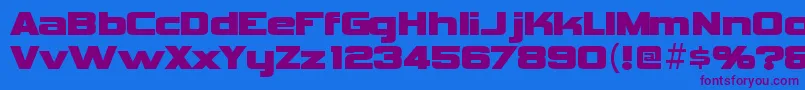 フォントVipnagorgiallaRegular – 紫色のフォント、青い背景