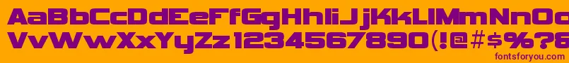 Police VipnagorgiallaRegular – polices violettes sur fond orange