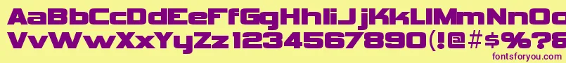 Шрифт VipnagorgiallaRegular – фиолетовые шрифты на жёлтом фоне