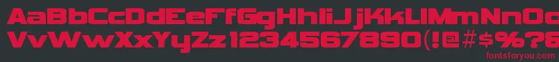 フォントVipnagorgiallaRegular – 黒い背景に赤い文字