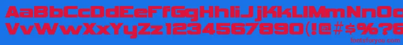VipnagorgiallaRegular Font – Red Fonts on Blue Background