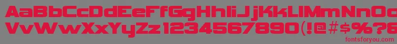 Czcionka VipnagorgiallaRegular – czerwone czcionki na szarym tle