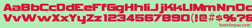 Шрифт VipnagorgiallaRegular – красные шрифты на зелёном фоне