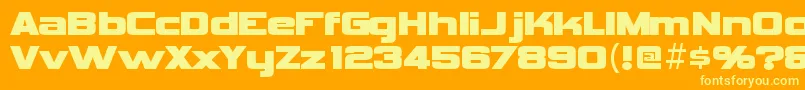 VipnagorgiallaRegular Font – Yellow Fonts on Orange Background