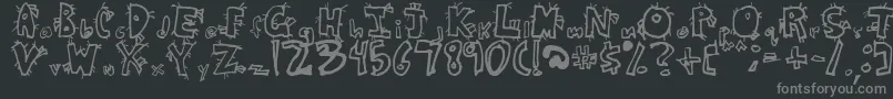 フォントCrazb – 黒い背景に灰色の文字