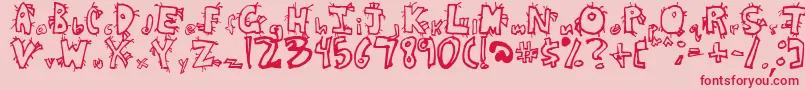 Crazb Font – Red Fonts on Pink Background