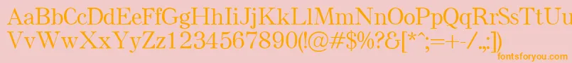 Epworth Font – Orange Fonts on Pink Background