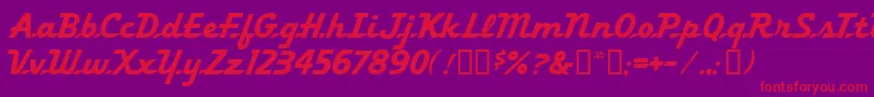 FleetingMf Font – Red Fonts on Purple Background