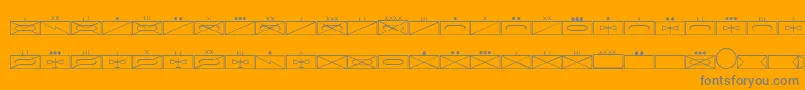 fuente EsriMilsym01 – Fuentes Grises Sobre Fondo Naranja