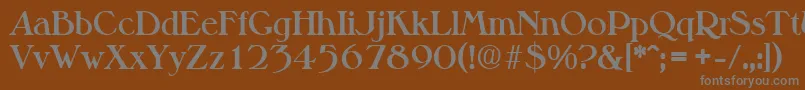 MelbourneSerialBoldDb-Schriftart – Graue Schriften auf braunem Hintergrund
