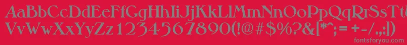 MelbourneSerialBoldDb Font – Gray Fonts on Red Background