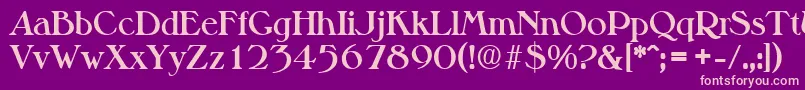 MelbourneSerialBoldDb Font – Pink Fonts on Purple Background